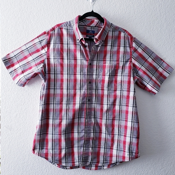 George Other - Men's George Short Sleeve Button-Down Shirt XL